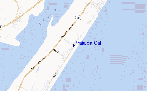 mapa de ubicación de Praia da Cal