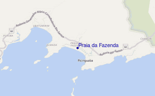 mapa de ubicación de Praia da Fazenda