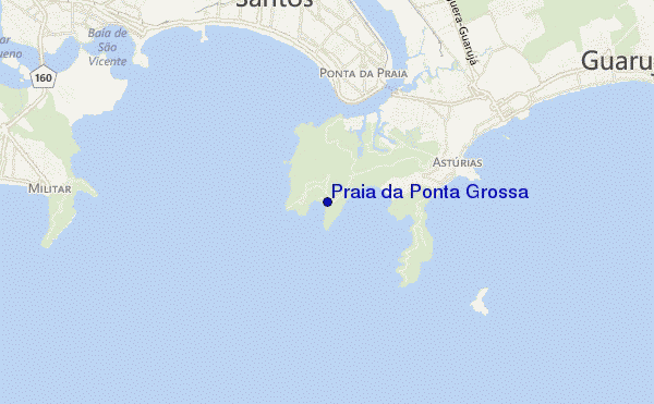 mapa de ubicación de Praia da Ponta Grossa