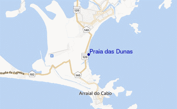 mapa de ubicación de Praia das Dunas