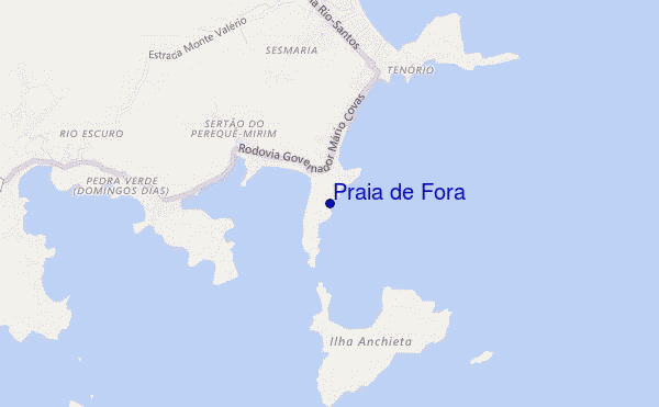 mapa de ubicación de Praia de Fora