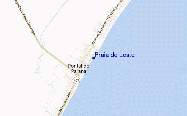 mapa de ubicación de Praia de Leste