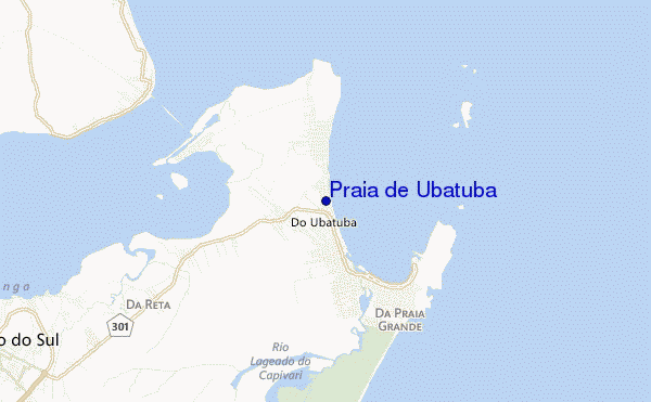 mapa de ubicación de Praia de Ubatuba