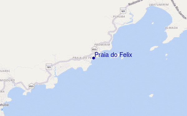 mapa de ubicación de Praia do Felix