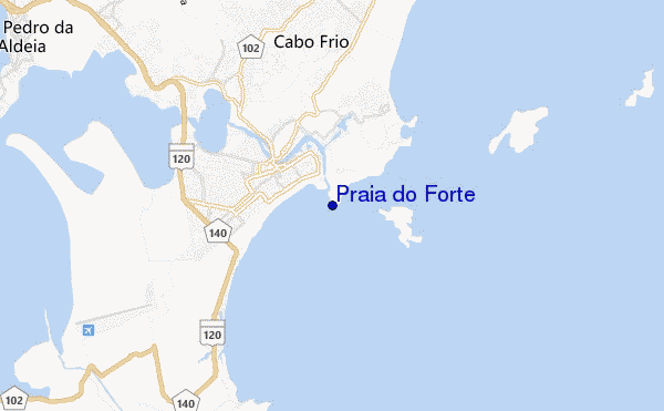 mapa de ubicación de Praia do Forte