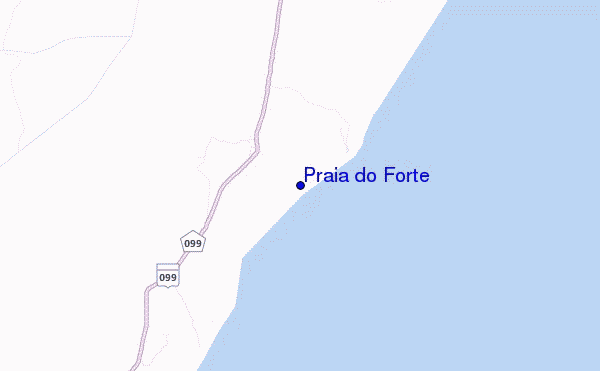 mapa de ubicación de Praia do Forte