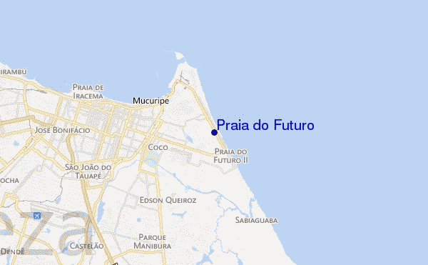 mapa de ubicación de Praia do Futuro