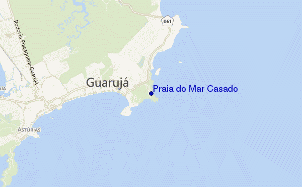 mapa de ubicación de Praia do Mar Casado