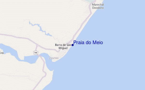 mapa de ubicación de Praia do Meio