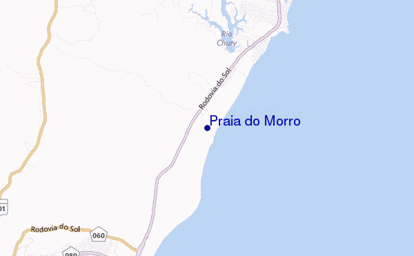 mapa de ubicación de Praia do Morro
