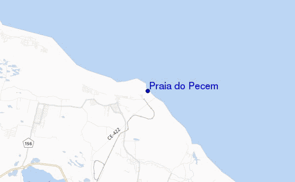 mapa de ubicación de Praia do Pecem