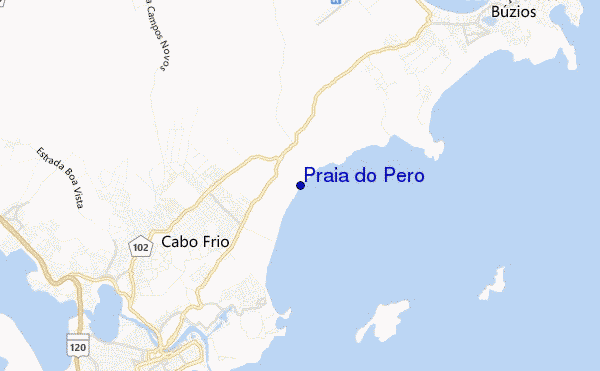 mapa de ubicación de Praia do Pero