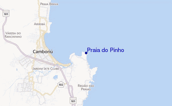 mapa de ubicación de Praia do Pinho