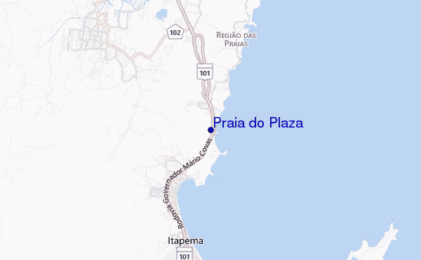 mapa de ubicación de Praia do Plaza