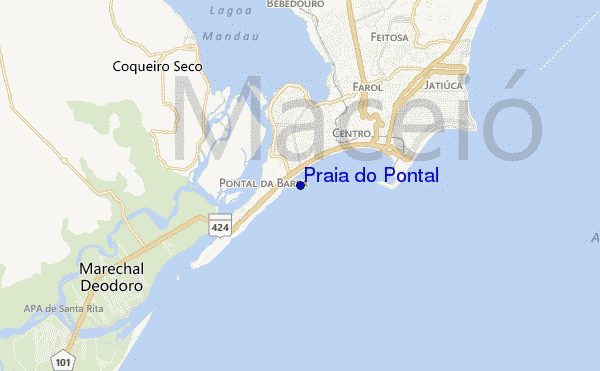 mapa de ubicación de Praia do Pontal