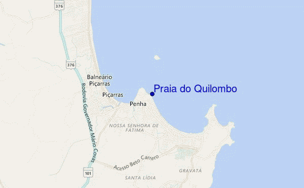 mapa de ubicación de Praia do Quilombo
