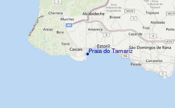 mapa de ubicación de Praia do Tamariz