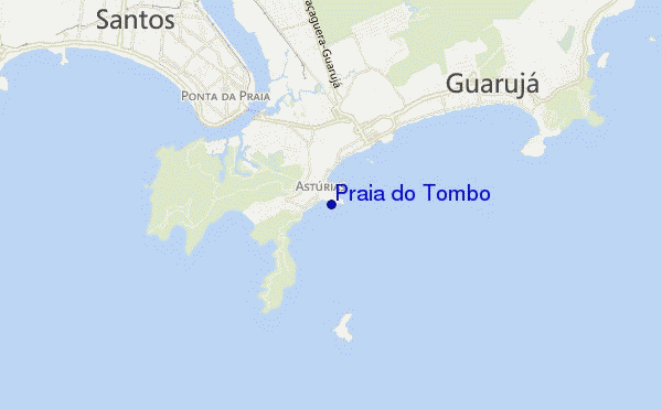 mapa de ubicación de Praia do Tombo