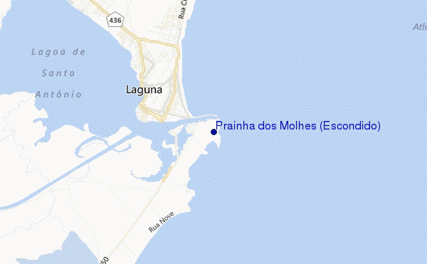 mapa de ubicación de Prainha dos Molhes (Escondido)