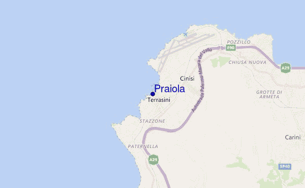 mapa de ubicación de Praiola