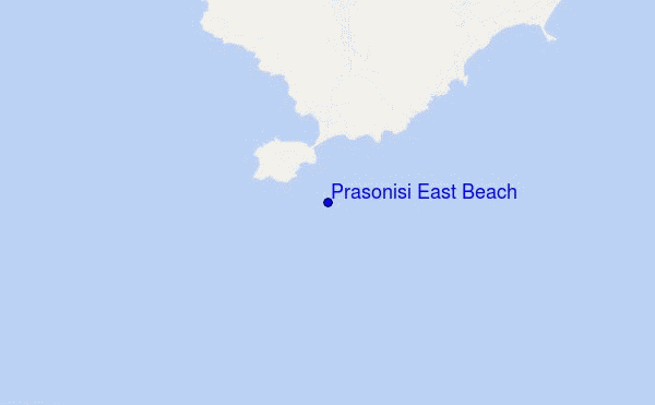 mapa de ubicación de Prasonisi East Beach