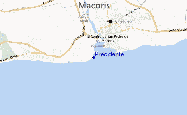 mapa de ubicación de Presidente