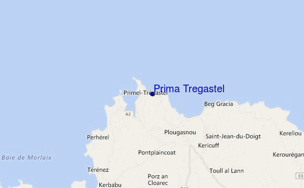 mapa de ubicación de Prima Tregastel