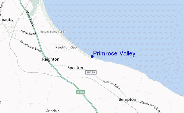mapa de ubicación de Primrose Valley