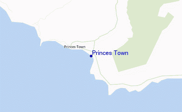 mapa de ubicación de Princes Town