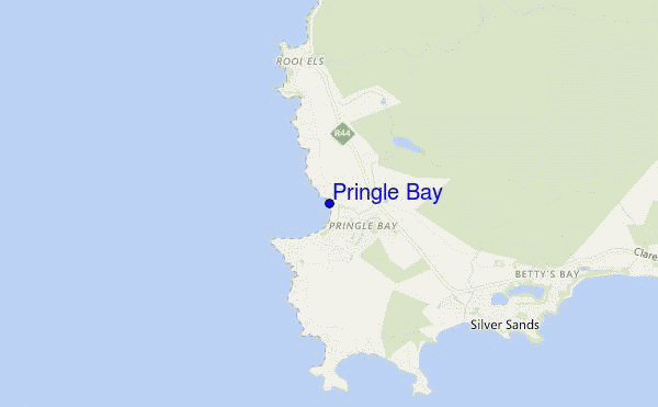 mapa de ubicación de Pringle Bay