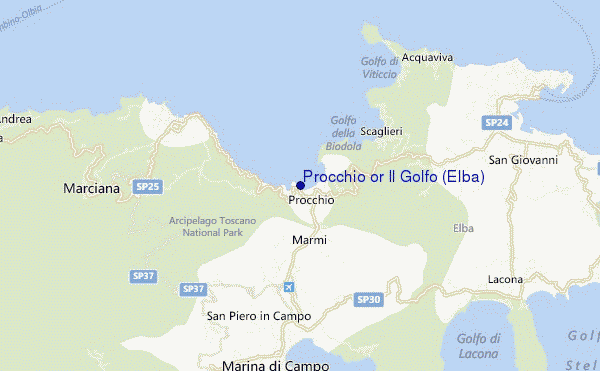 mapa de ubicación de Procchio or Il Golfo (Elba)
