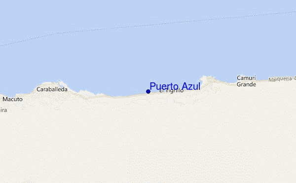 mapa de ubicación de Puerto Azul