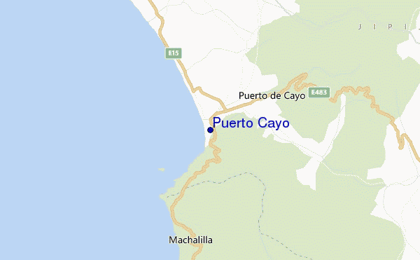 mapa de ubicación de Puerto Cayo
