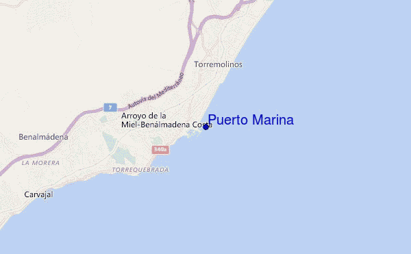 mapa de ubicación de Puerto Marina