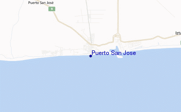 mapa de ubicación de Puerto San Jose
