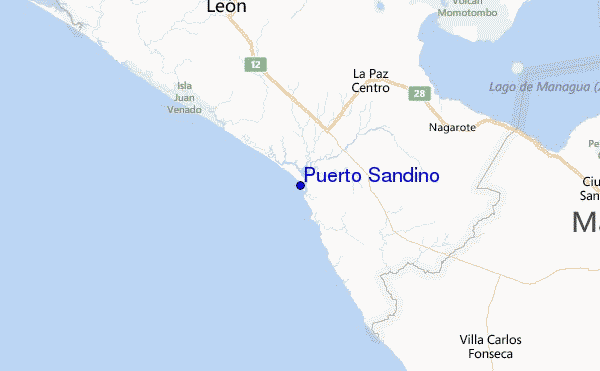 Puerto Sandino Location Map