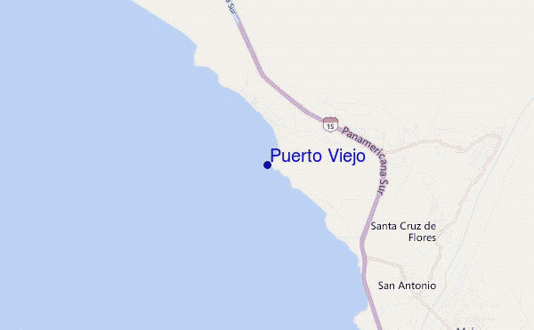 mapa de ubicación de Puerto Viejo