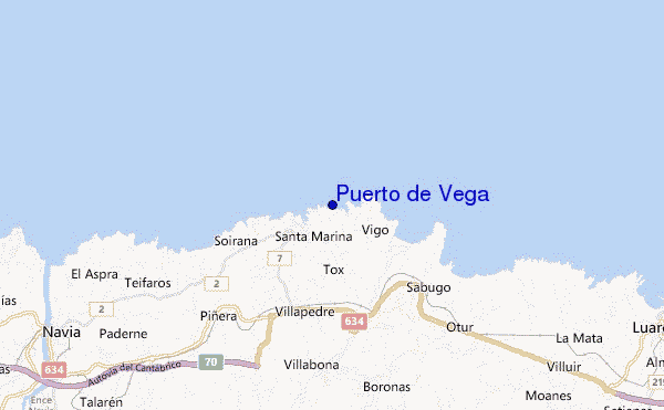 mapa de ubicación de Puerto de Vega