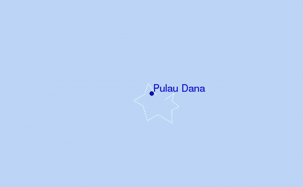 mapa de ubicación de Pulau Dana