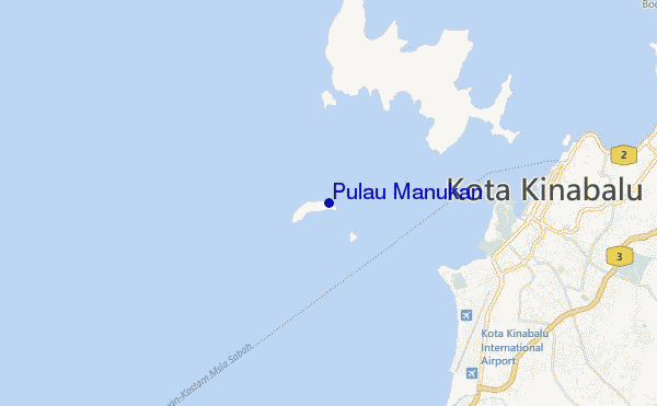 mapa de ubicación de Pulau Manukan