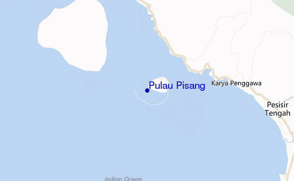mapa de ubicación de Pulau Pisang