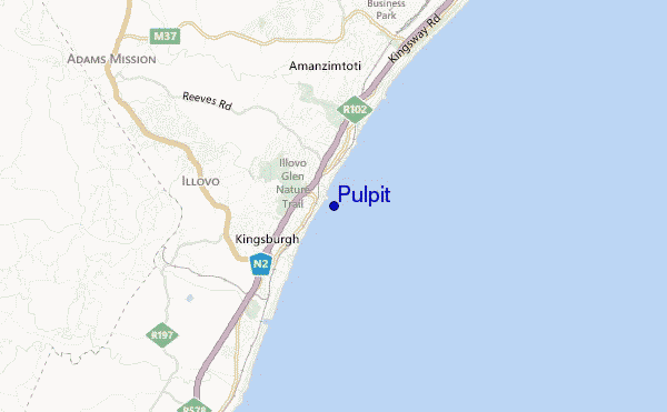 mapa de ubicación de Pulpit