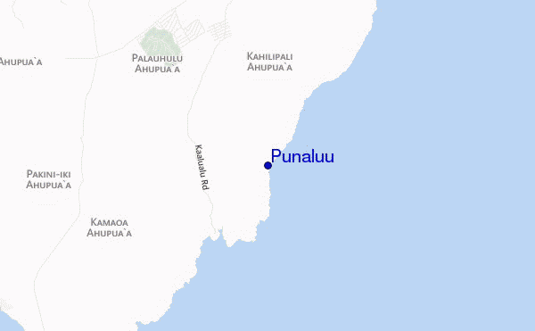 mapa de ubicación de Punaluu