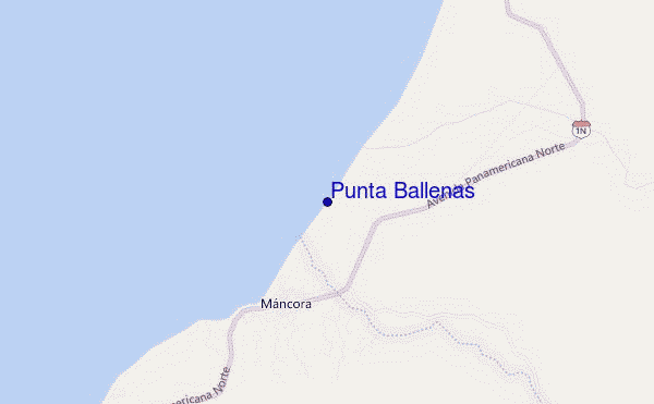 mapa de ubicación de Punta Ballenas