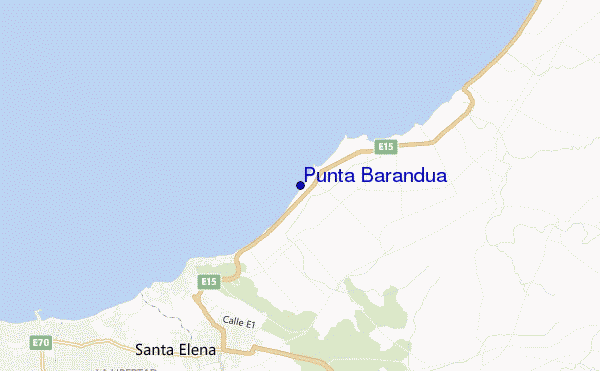 mapa de ubicación de Punta Barandua