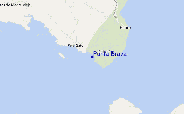 mapa de ubicación de Punta Brava
