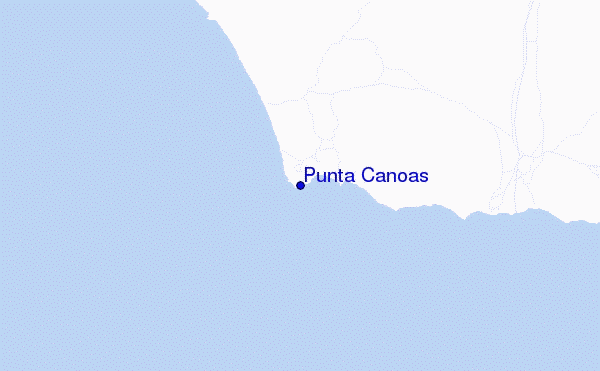 mapa de ubicación de Punta Canoas