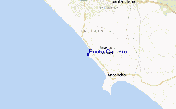 mapa de ubicación de Punta Carnero