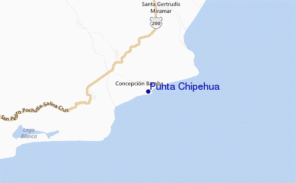 mapa de ubicación de Punta Chipehua