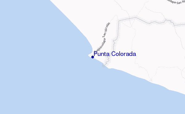 mapa de ubicación de Punta Colorada